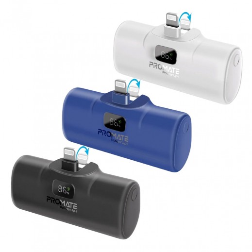 Promate 5000mAh Power Bank with In-Built Lightning Connector