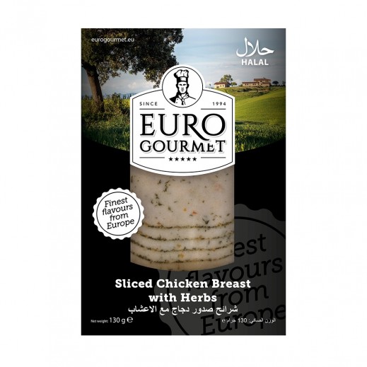 Euro Gourmet Sliced Chicken Breast With Herbs 130 g