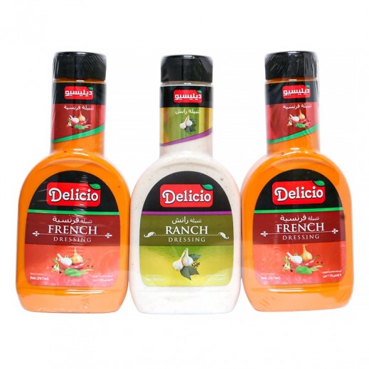 Delicio Assorted Dressing 3 x 267 ml