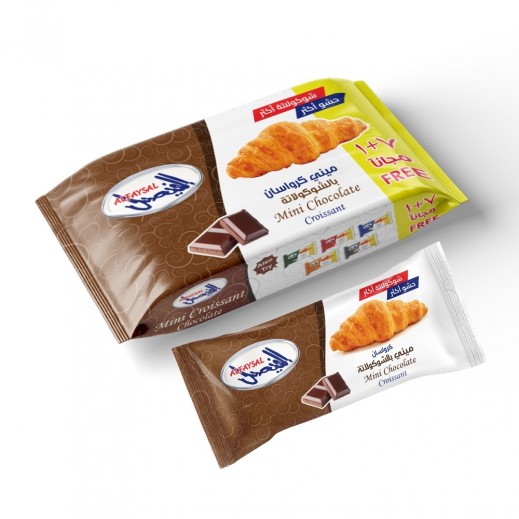 Al Faysal Mini Croissants Chocolate 200 g ( 7+1 Free) - delivered by Taw9eel Fast