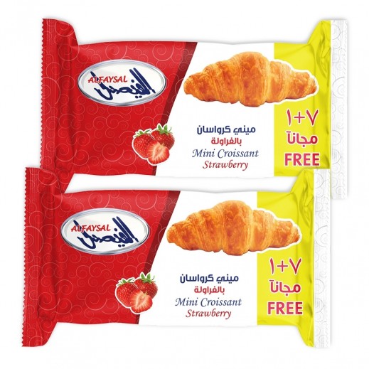 Al Faysal Strawberry Mini Croissant 200 g 7+1 Free 2 Packs - delivered by Taw9eel Fast