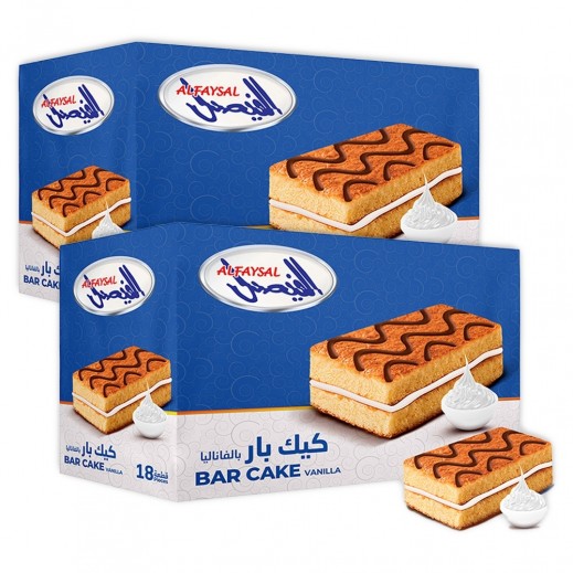 Al Faysal Vanilla Cream Bar Cake 36 Pcs 2 x 450 g - delivered by Taw9eel Fast