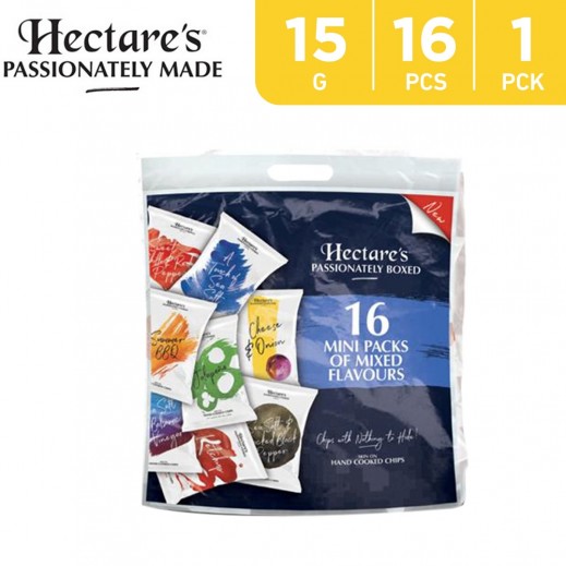 Hectare's Mini Pack Mixed Flavours Potato Chips 16 x 15 g - delivered by Taw9eel Fast