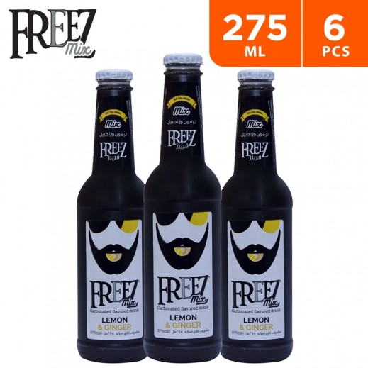 Freez Mix Carbonated Lemon & Ginger Flavored Drink (6 x 275 ml) - delivered by Taw9eel Fast