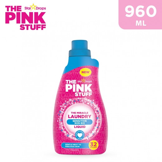 The Pink Stuff The Miracle Laundry Sensitive Non Bio Liquid 32 Washes 960 ml - delivered by Taw9eel Fast