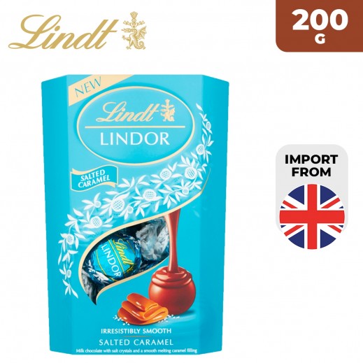 Lindt Lindor Salted Caramel Chocolate 200 g - delivered by Taw9eel Fast