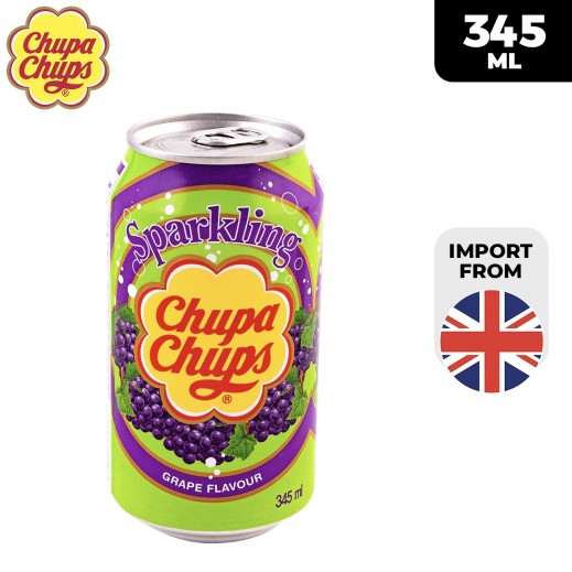 Chupa Chups Sparkling Grape Flavour Drinks Can 345 ml
