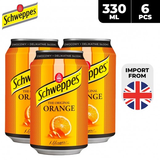 Schweppes Original Orange Drink Can 6 x 330 ml