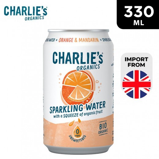 Charlie's Organics Orange & Mandarin Zero Sugar Eu Can 330 ml