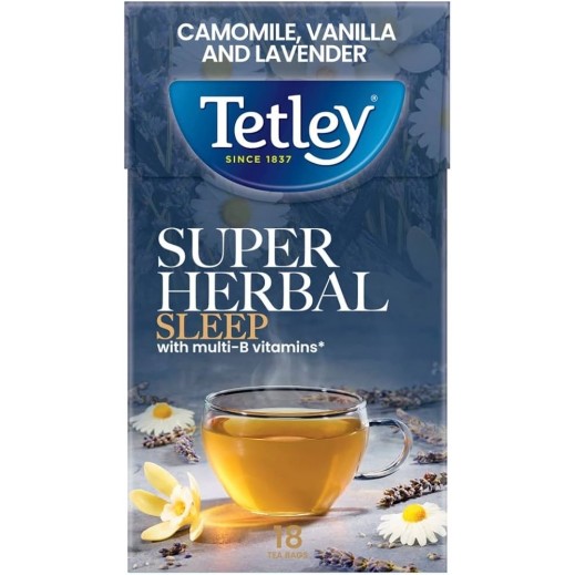Tetley Super Herbal Sleep Camomile Lavender 18 Teabags 27g