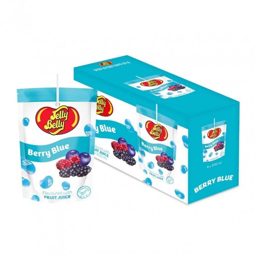 Jelly Belly Berry Blue Fruit Drink Pouch 8 x 200ml
