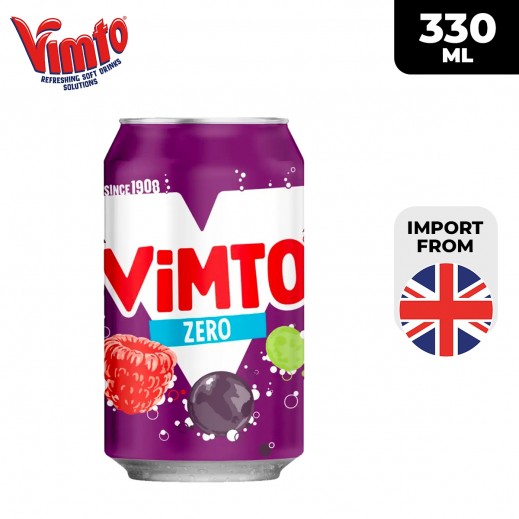Vimto Zero Fizzy Drink Can 330 ml - delivered by Taw9eel Fast