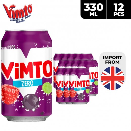 Vimto Zero Fizzy Drink Can 12 x 330 ml