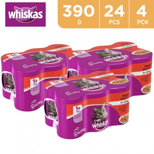 Buy Whiskas Meat Select In Jelly 24 x 390 g توصيل