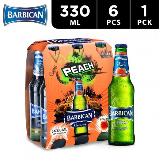Barbican Peach Malt Beverage 6 x 330 ml - delivered by Taw9eel Fast