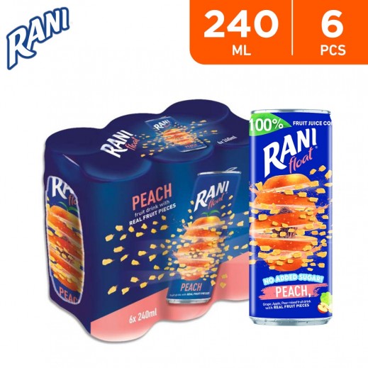 Rani Float Peach Drink 6 x 240 ml - delivered by Taw9eel Fast