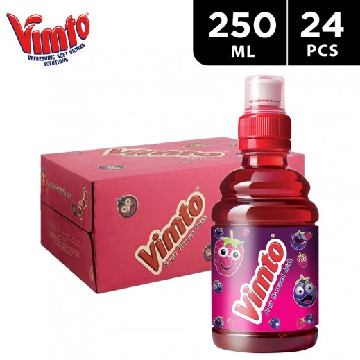 Vimto Fruit-Flavored Drink in Plastic Bottle (24 x 250 ml)
