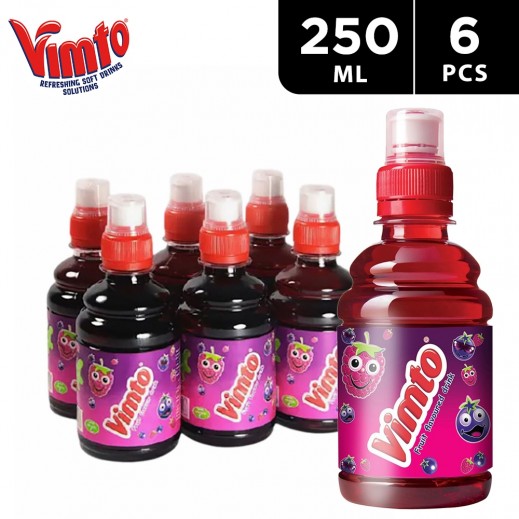 Vimto Fruit-Flavored Drink in Plastic Bottle (6 x 250 ml) - delivered by Taw9eel Fast