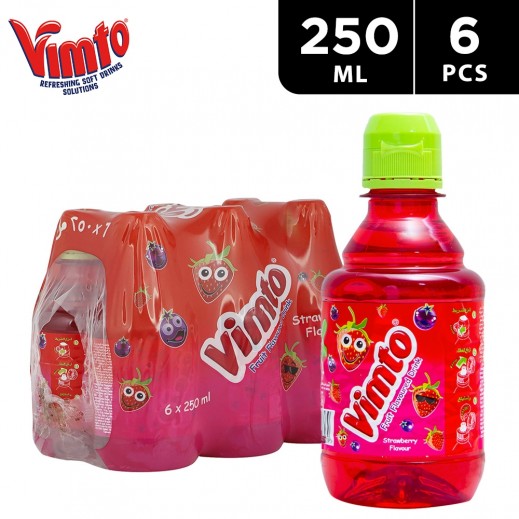 Vimto Strawberry-Flavored Drink in Plastic Bottle (6 x 250 ml) - delivered by Taw9eel Fast
