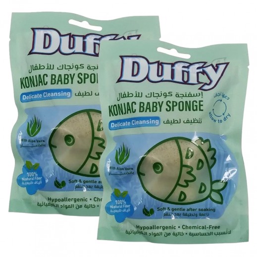 Duffy Konjac Baby Aloe Vera Sponge 1 + 1 Free
