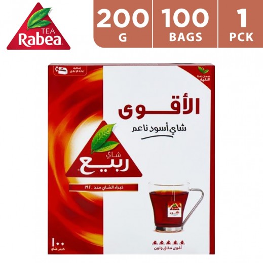 Rabea Extra Strong Black Tea 200 g (100 Teabags) - delivered by Taw9eel Fast
