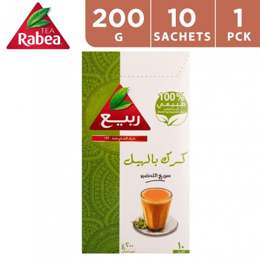 Rabea Instant Karak Tea With Cardamom 200 g (10 Sachets) - delivered by Taw9eel Fast
