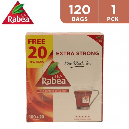 Rabea Extra Stong 100 + 20 Tea Bags - delivered by Taw9eel Fast