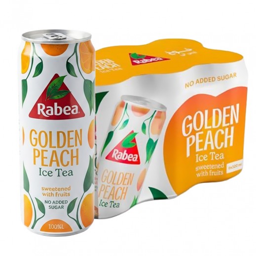 Rabea No Added Sugar Golden Peach Ice Tea 6 × 320ml