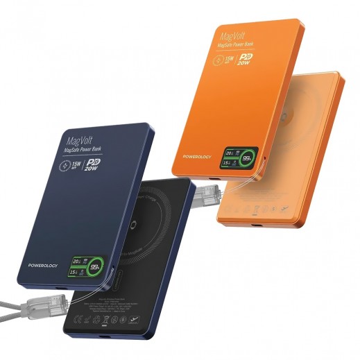 Powerology MagVolt 5000mAh Magnetic Power Bank - delivered by Taw9eel within 2 Business Days