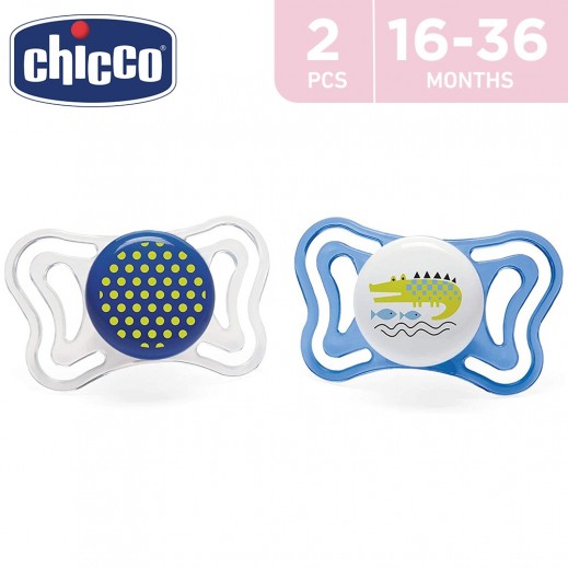 Chicco Physioforma Light Silicone Pacifier for Boy (16 - 36 Months) - 2 Pieces