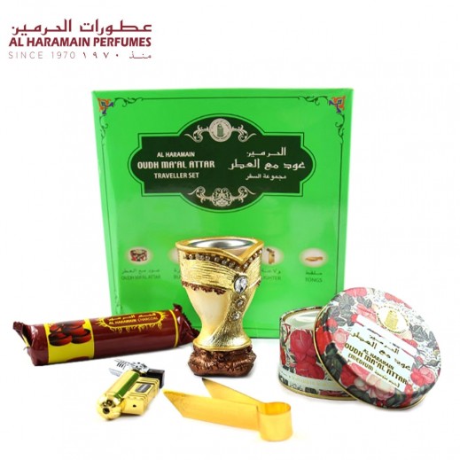 Al Haramain Oudh Ma'Al Attar Traveller Set - delivered by Taw9eel Fast