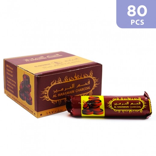 AL Haramain Charcoal 80 Pieces - delivered by Taw9eel Fast