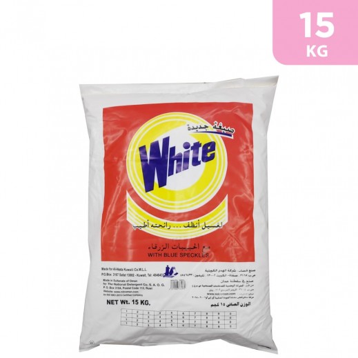 White Laundry Detergent Powder with Blue Speckles (15 kg)