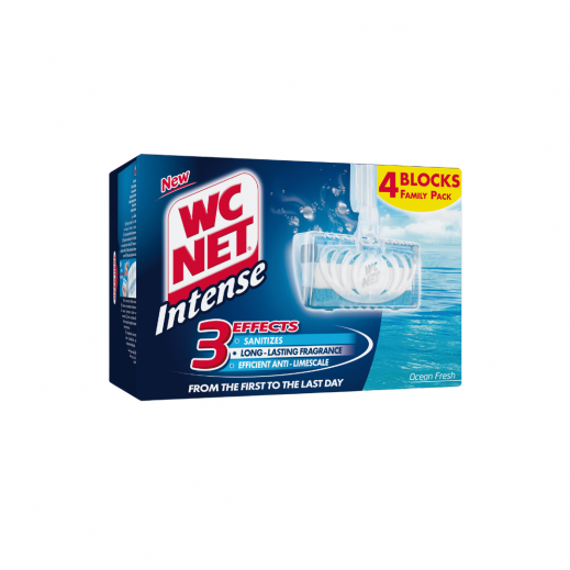 Wc Net Toilet Blocks Intense Ocean Fresh - 4 x 34 G