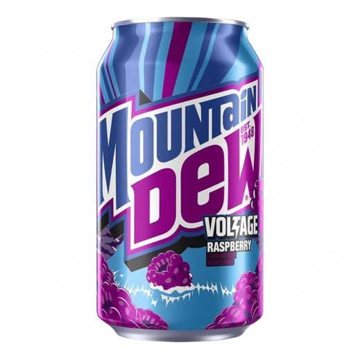 Mountain Dew Voltage Raspberry Soft Drink 355ml - delivered by Taw9eel Fast