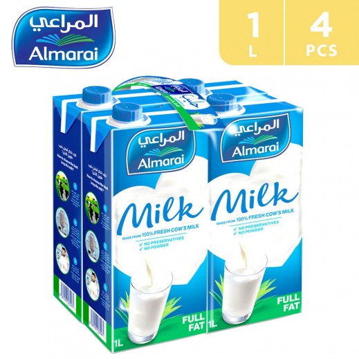 Almarai  Long Life Full Fat Milk (4 x 1 L) - delivered by Taw9eel Fast
