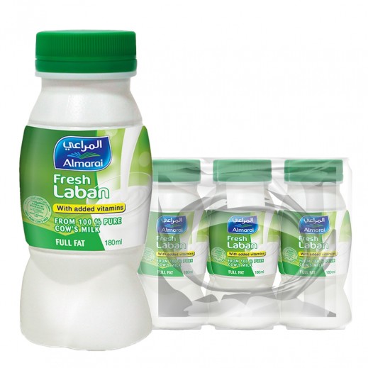 Almarai Full Fat Laban 6 x 180 ml - delivered by Taw9eel Fast