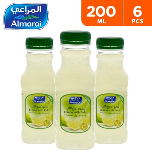 Almarai Lemon With Pulp Juice 6 x 200 ml