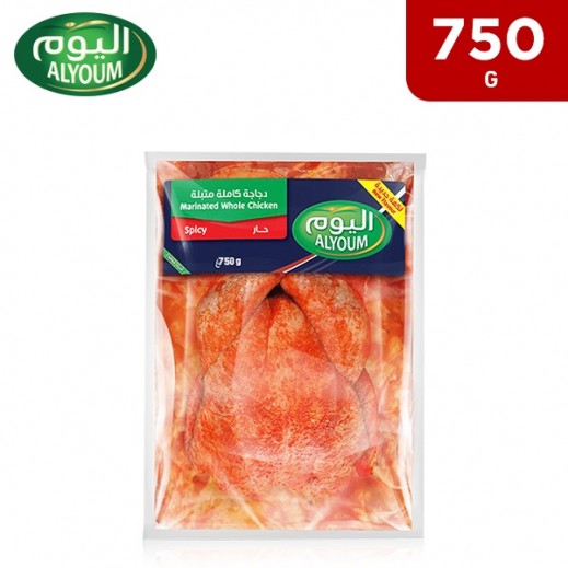 Alyoum Fresh Marinated Whole Chicken Spicy 750 g - delivered by Taw9eel Fast