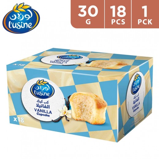 Lusine Cup Cake Vanilla 18 × 30 g - delivered by Taw9eel Fast