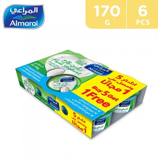 Almarai Full Fat Vetal Fresh Yoghurt 170 g (5 + 1 Free) - delivered by Taw9eel Fast