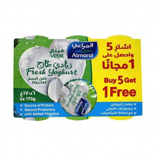 Almarai Full Fat Vetal Fresh Yoghurt 170g 5 + 1 Free