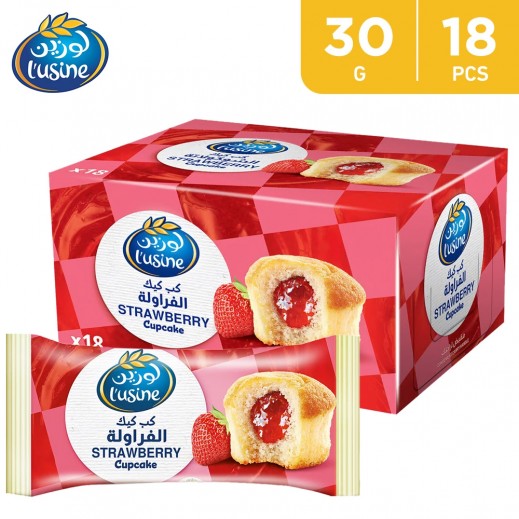 Lusine Strawberry Cupcake (18 x 30 g) - delivered by Taw9eel Fast
