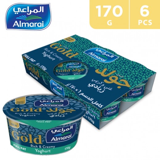 Almarai Gold Full Fat Yoghurt 6 × 170 g - delivered by Taw9eel Fast