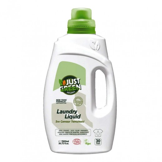 Just Green Organic Laundry Liquid 1.5 L - delivered by Taw9eel Fast