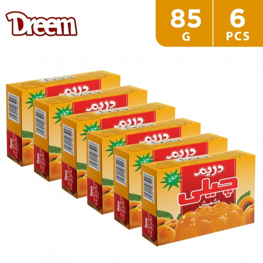 Dreem Apricot Jelly Mix 85 g (4 + 2 Free) - delivered by Taw9eel Fast