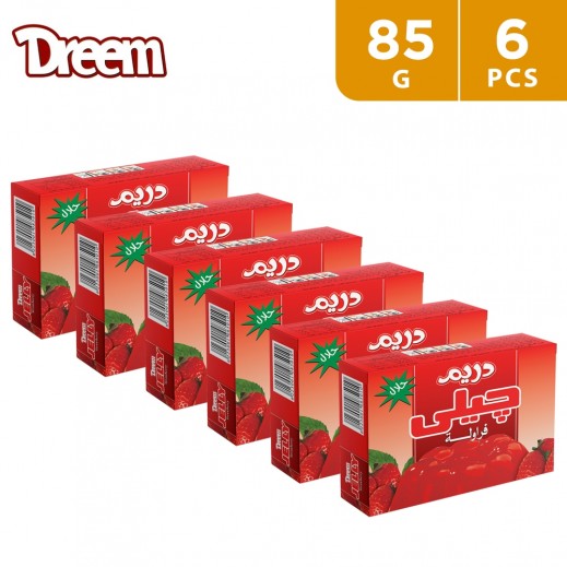 Dreem Strawberry Jelly Mix 85 g (4 + 2 Free) - delivered by Taw9eel Fast