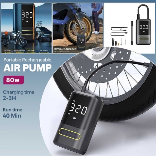 Portable Rechargeable Air Pump 80W