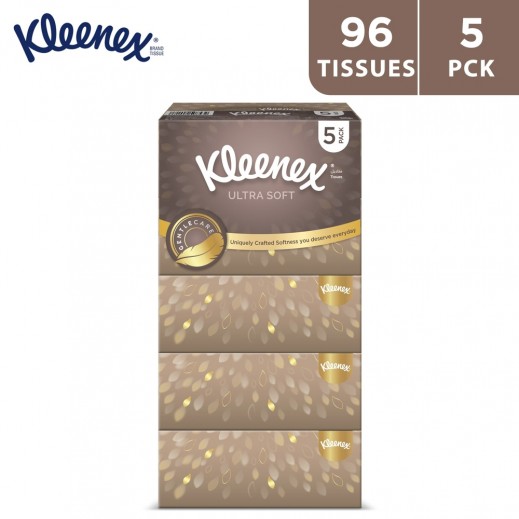Kleenex Ultra Soft Tissue 96 x 3 Ply (4 + 1 Free) - delivered by Taw9eel Fast