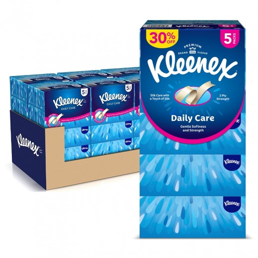 Kleenex Daily Care Premium 2 Ply Facial Tissues 170 Sheets 30 Boxes